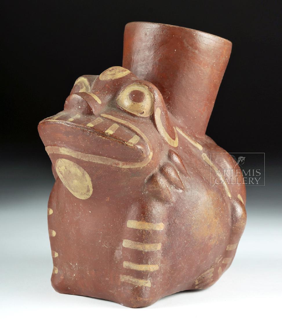 Moche Bi-chrome Pottery Frog Vessel (1 of 6)
