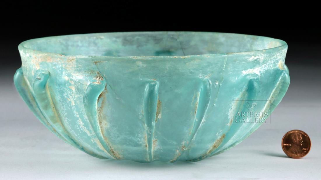 Roman Glass Bowl w/ Pillar-Molded Design (1 of 3)