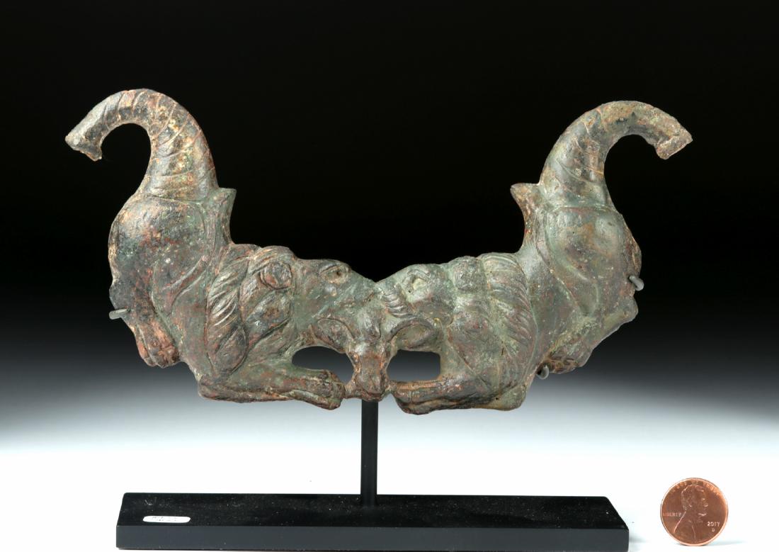 Unusual Roman Bronze Applique - Lions with Elephants (1 of 4)