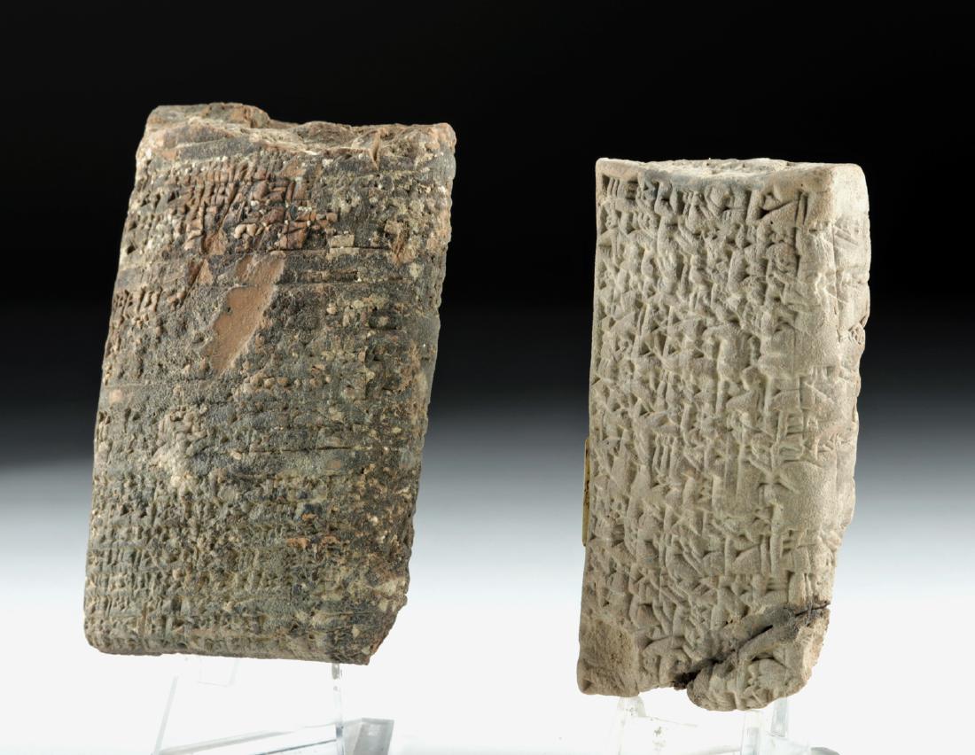 Lot of 2 Large Mesopotamian Clay Cuneiform Tablets (1 of 3)
