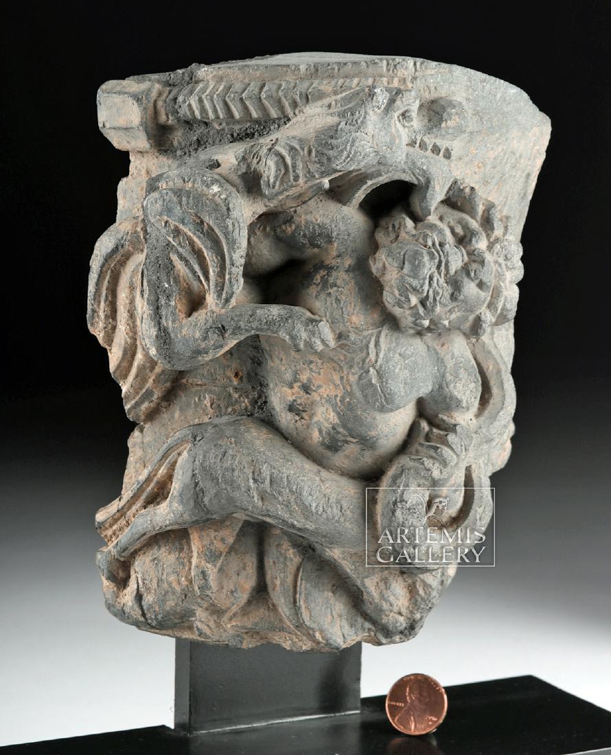 Gandharan Gray Schist Herakles Fighting the Hydra (1 of 4)