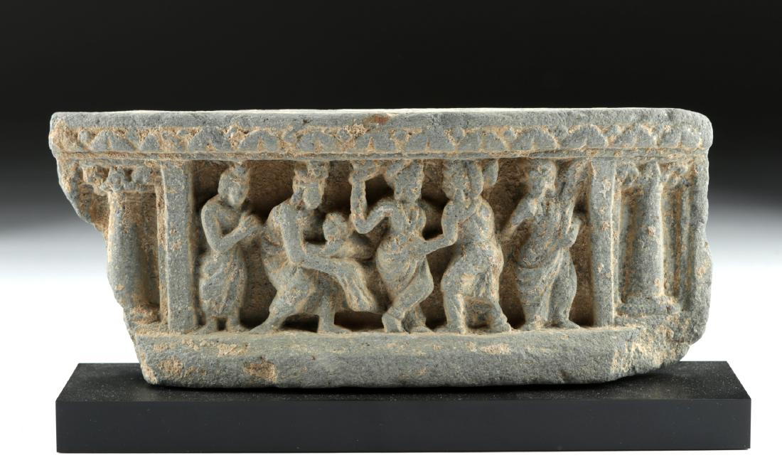 Gandharan Schist Relief Panel - Revelers (1 of 4)