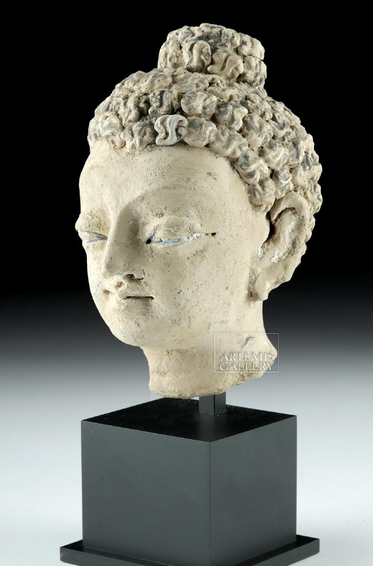 Sensitive Gandharan Stucco Buddha Head (1 of 4)
