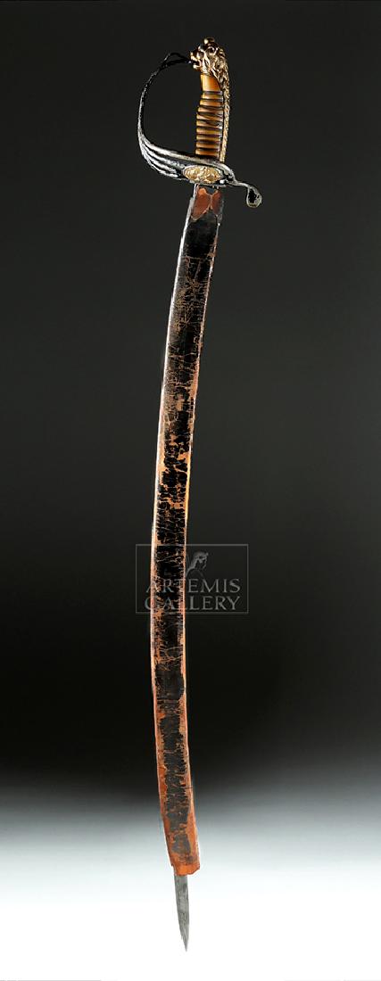 Early 20th C. Spanish Toledo Saber w/ Leather Scabbard (1 of 10)