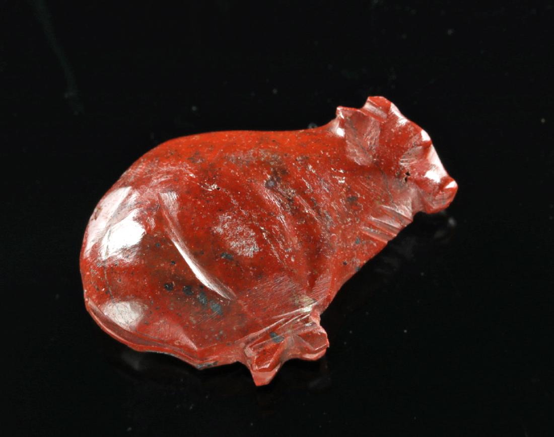 Egyptian Late Dynastic Jasper Amulet - Trussed Ox (1 of 2)