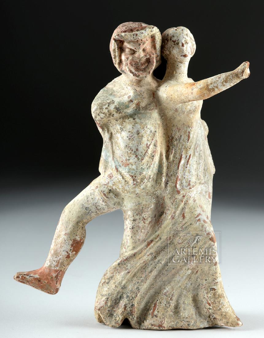 Greek Canosan Figural - Masked Actor & Maiden (1 of 4)