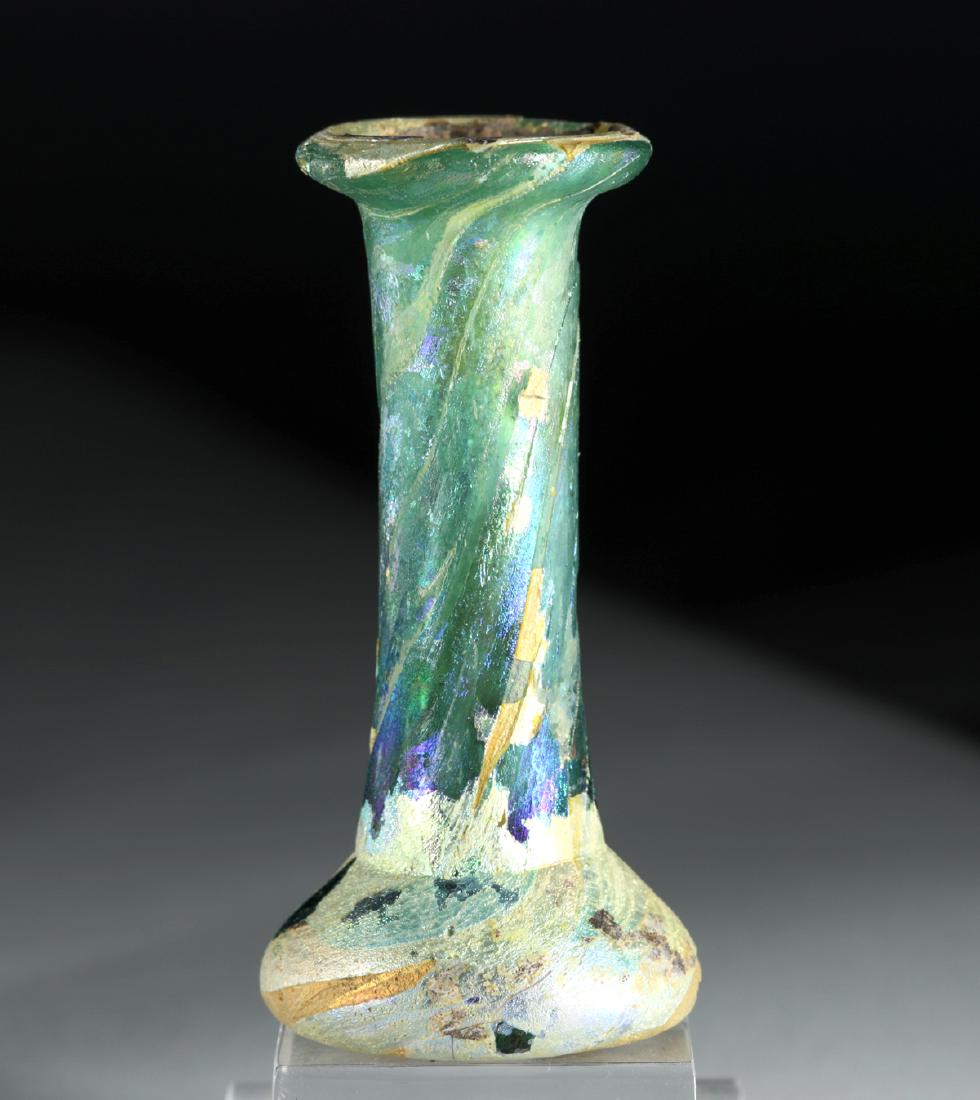 Roman Glass Unguentarium w/ Gorgeous Iridescence (1 of 6)