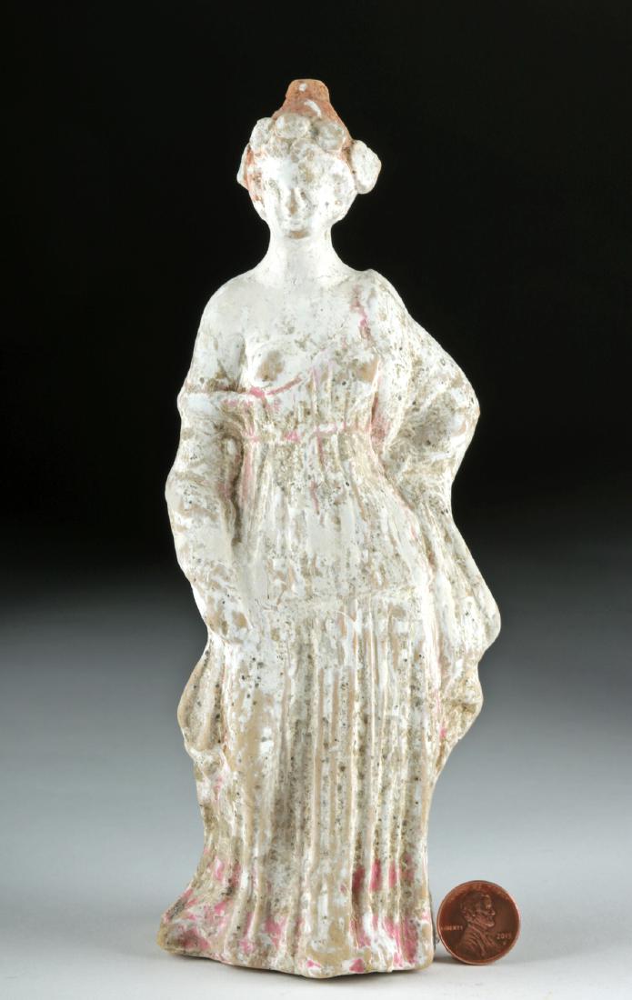 Greek Tanagra Polychrome Standing Woman Figure (1 of 6)