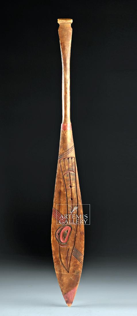 Late 19th C. Pacific Northwest Tlingit Wooden Paddle (1 of 4)