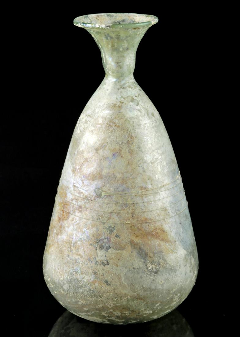 Roman Glass Bottle w/ Trailings - Rare Form (1 of 5)