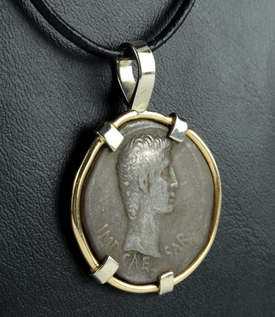 Roman Silver Cistophorus Tetradrachm / 14K Gold Pendant (1 of 3)