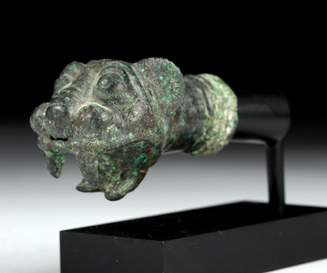 Roman Imperial Bronze Lion Head Finial (1 of 5)