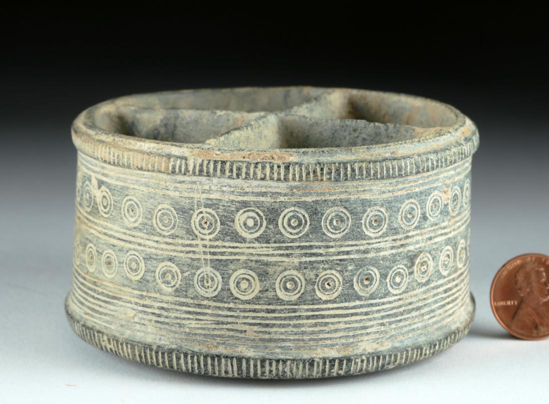 Bactrian Schist Circular Container w/ Four Divisions (1 of 6)