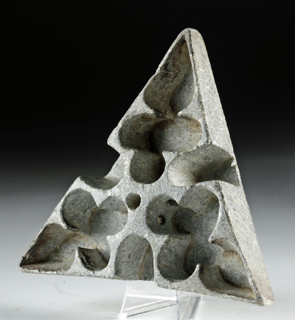 Rare Bactrian Schist Tri-Pointed Oil Lamp (1 of 4)