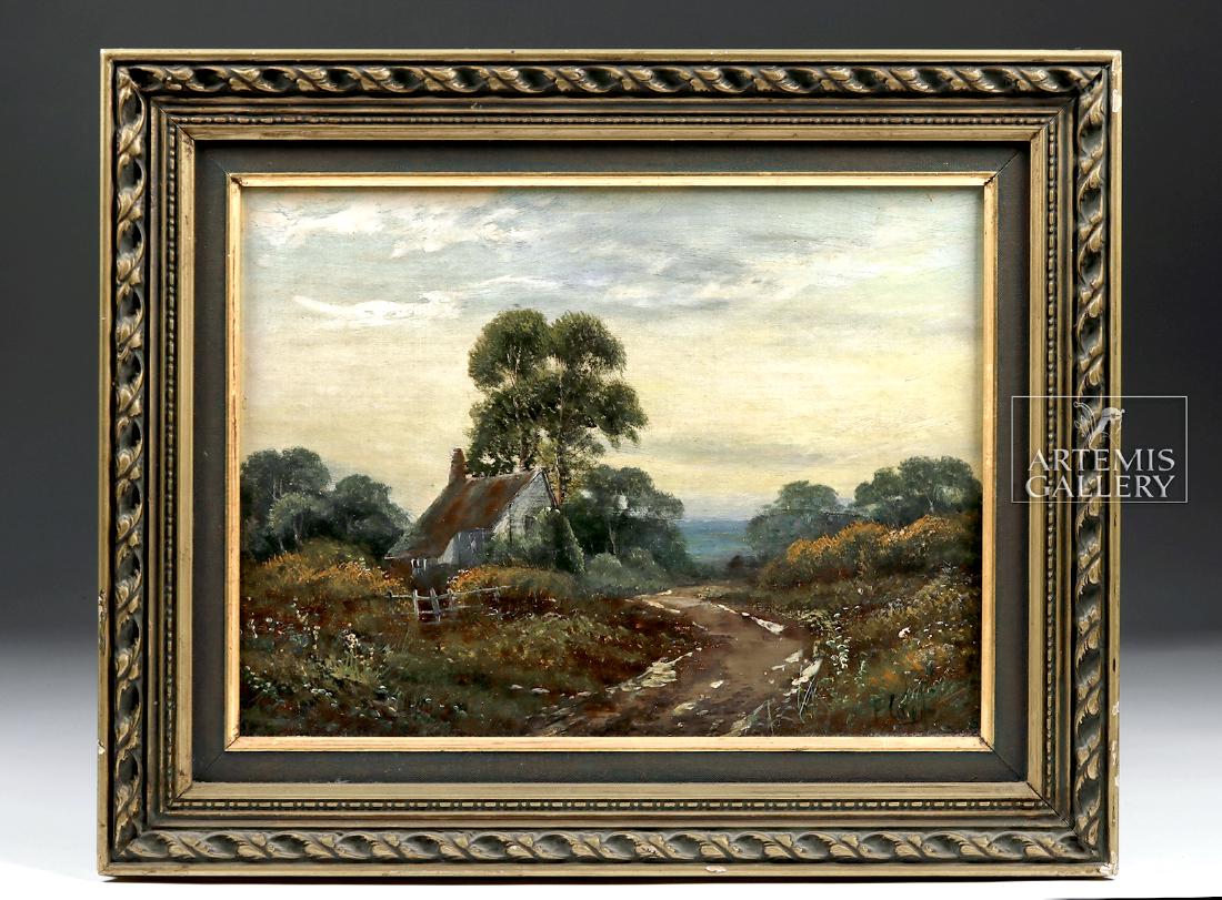 Framed 19th C. Enrico Coleman Painting - Pastoral Scene (1 of 4)