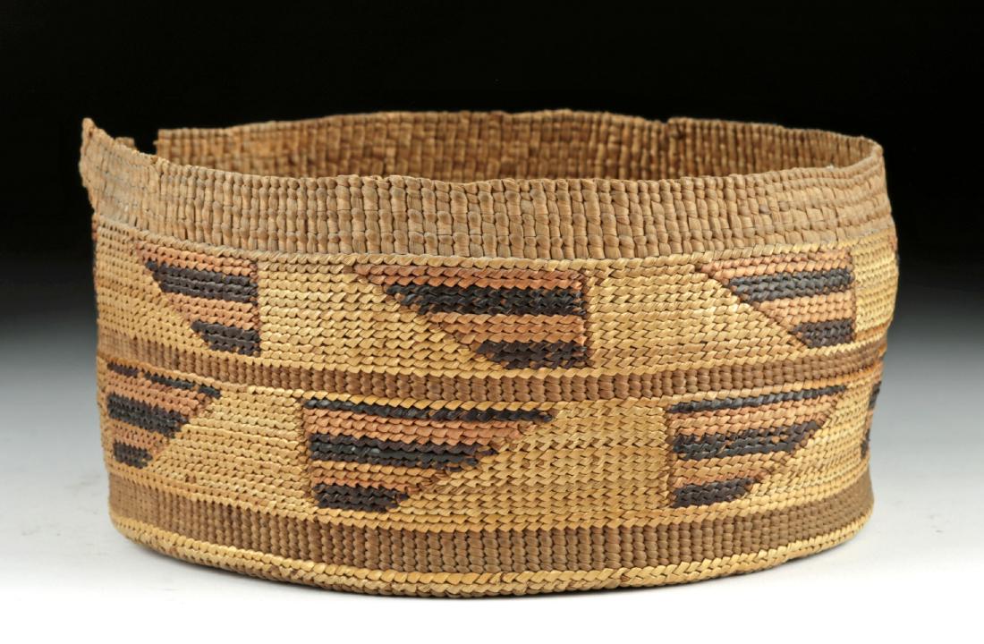 20th C. Northwest Coast Tlingit Woven Reed Basket (1 of 6)