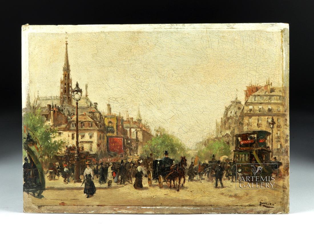 19th C. Joaquim Miro Argenter Painting - Parisian Scene (1 of 4)