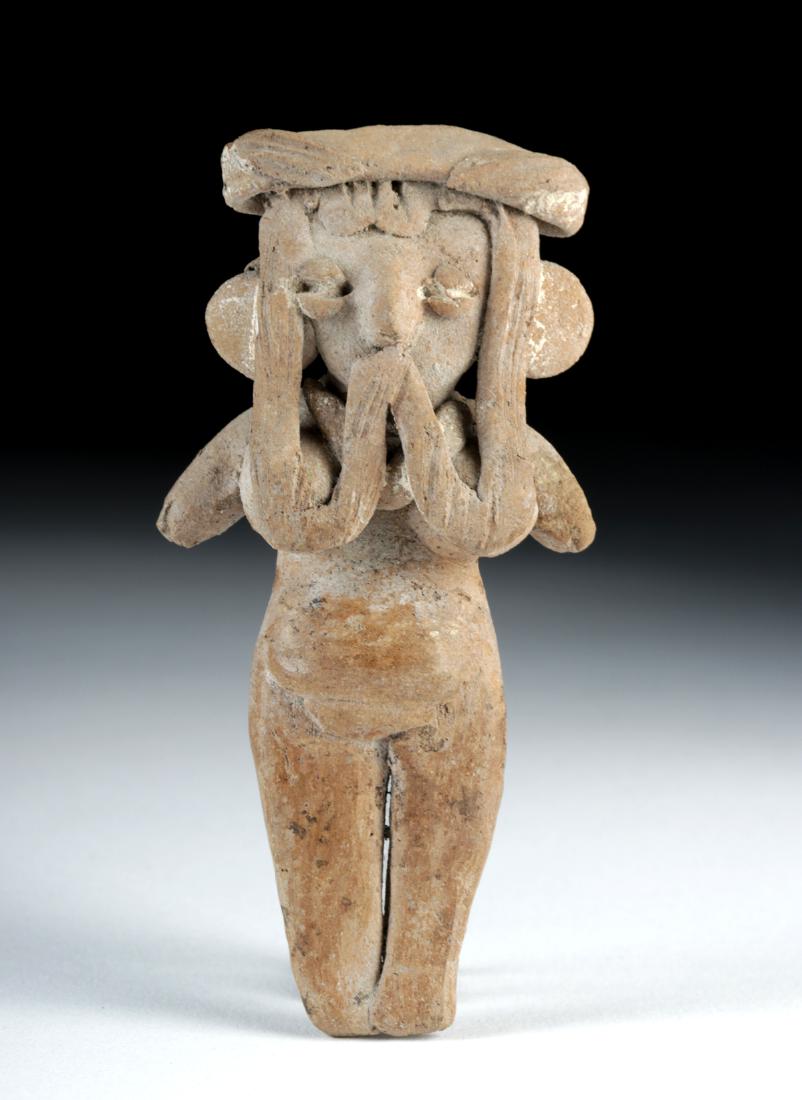 Michoacan Pottery Standing Pretty Lady Figure (1 of 3)