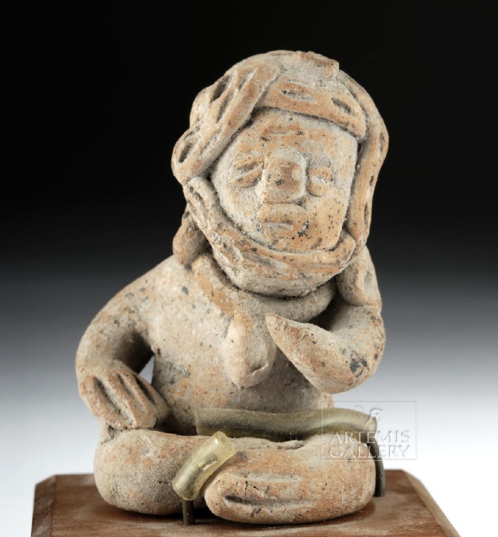 Colima Pottery Seated Whistle Figure (1 of 4)