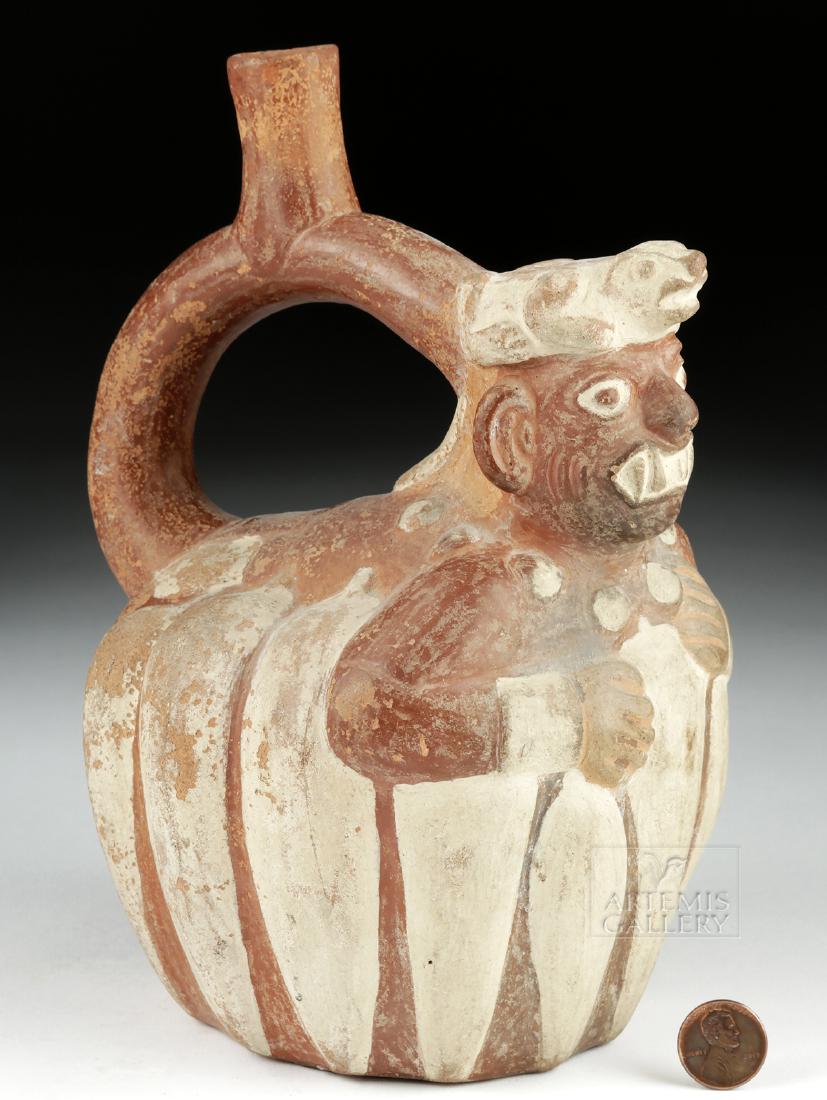 Moche Figural Bi-chrome Vessel w/ Ai Apec & Peppers (1 of 6)