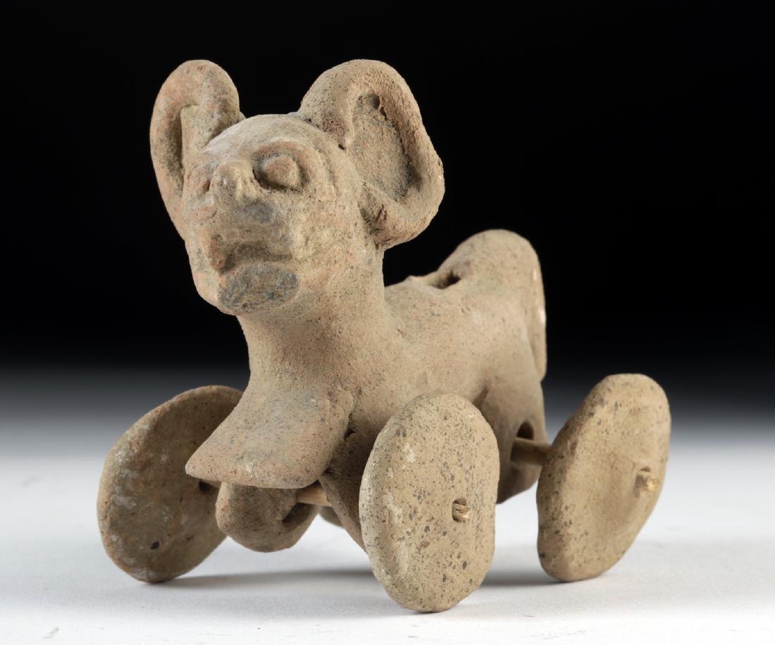 Veracruz Pottery Jaguar Wheel Toy - Whistle (1 of 4)