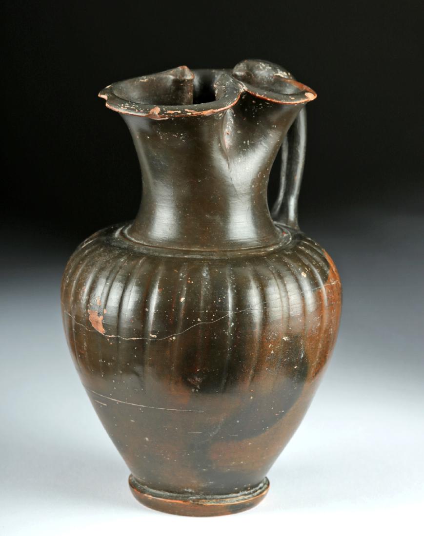 Greek Campanian Blackware Trefoil Oinochoe (1 of 6)