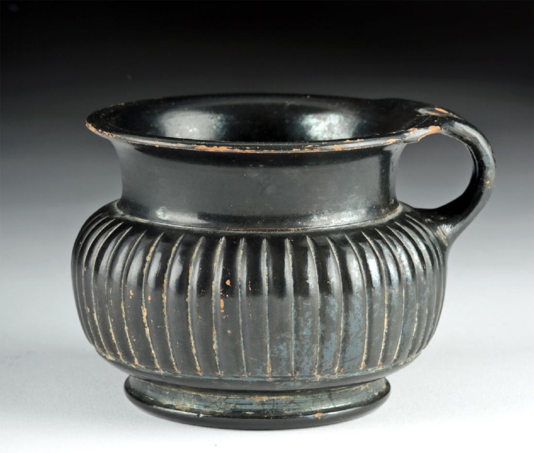 Greek Campanian Blackware Ribbed Vessel (1 of 6)