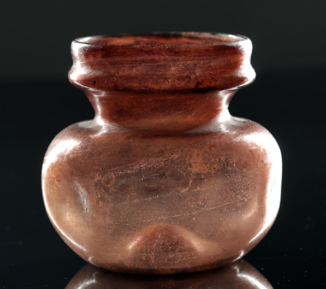 Gorgeous Roman Glass Jar - Aubergine (1 of 6)