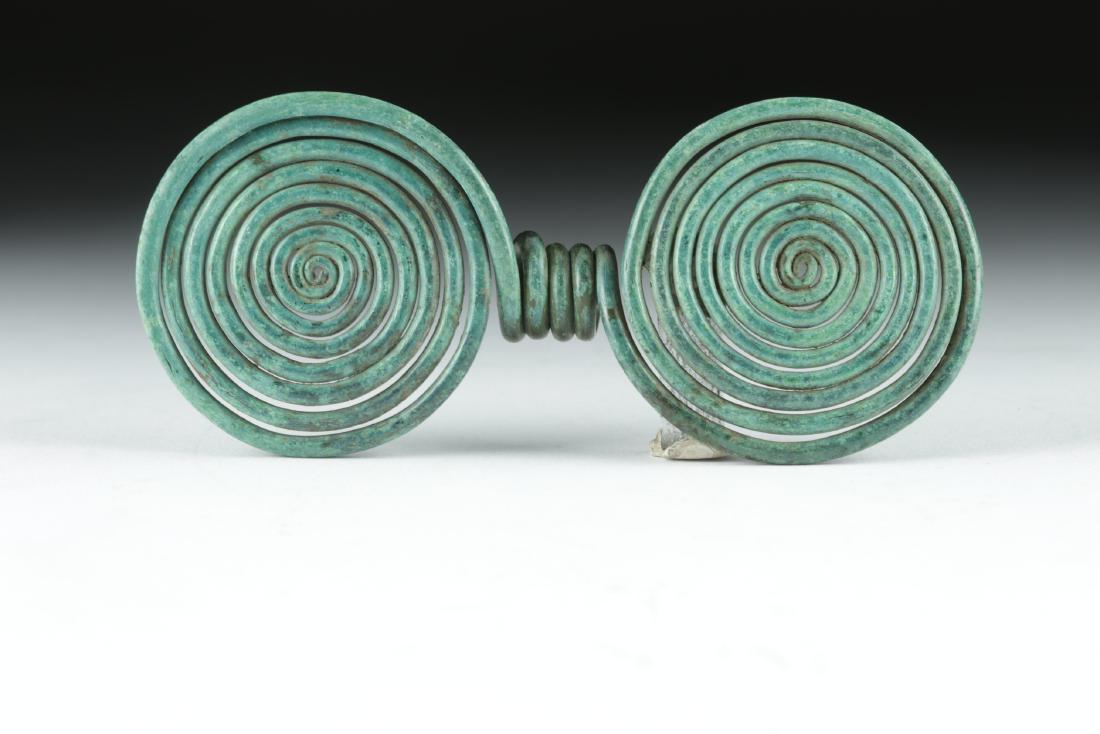 Ancient Hallstatt Bronze Spiral Hair Ring (1 of 4)