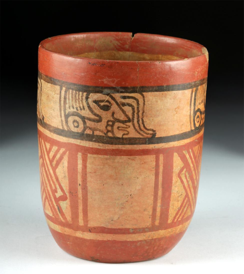 Mayan Copador Polychrome Vessel - Scribes (1 of 6)