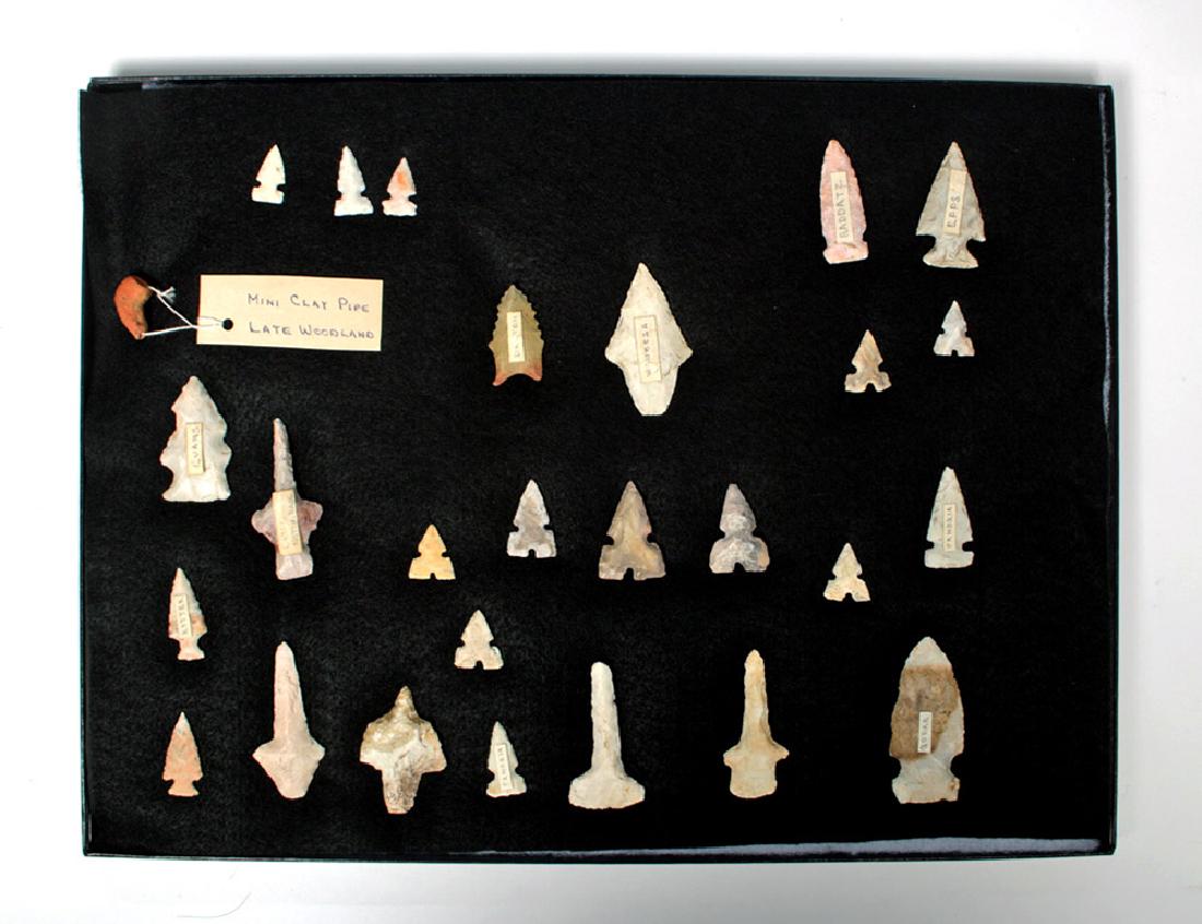 26 Stone Items & Clay Pipe - Archaic / Woodlands (1 of 3)