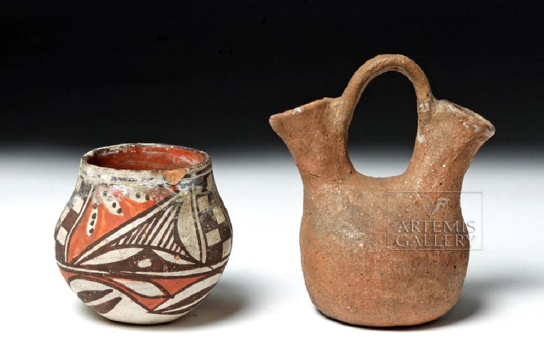 Early Acoma Jar + Tesuque Wedding Pitcher (1 of 8)