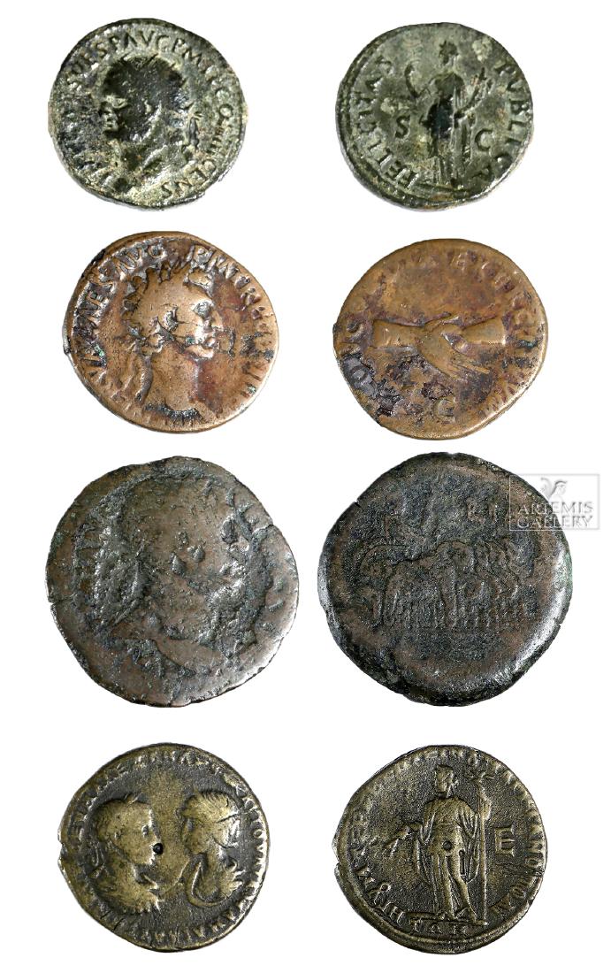 Lot of 4 Roman Bronze Coins (1 of 3)