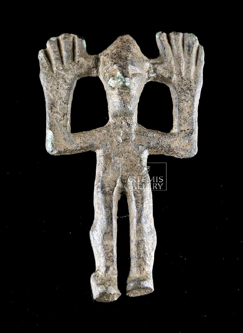 Ancient Dagestan Bronze Standing Idol (1 of 2)