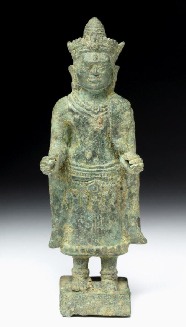 Cambodian Khmer Bronze Standing Buddha (1 of 5)