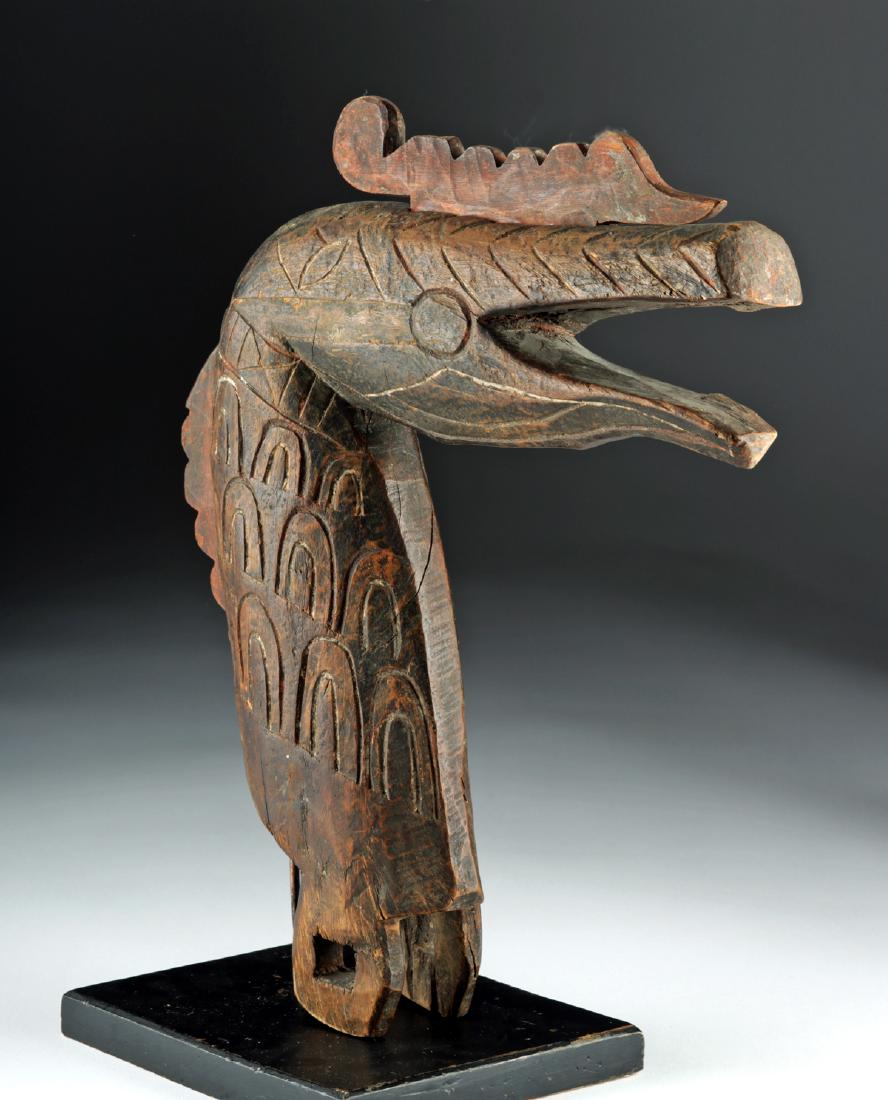 20th C. African Igbo Wood Granary Protector - Rooster (1 of 4)