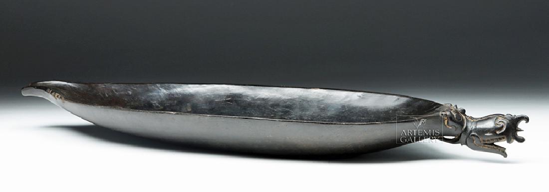 Early 20th C. Dayak Dark Wooden Ritual Bowl - Aso (1 of 7)