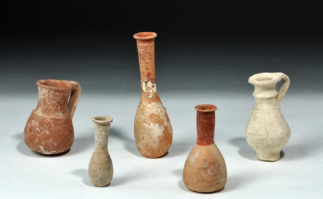 Lot of 5 Holy Land Terracotta Vessels (1 of 6)