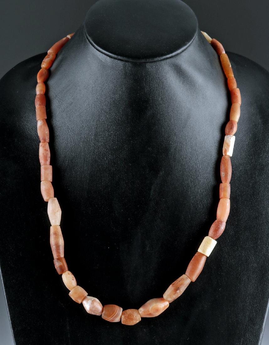 Bactrian Carnelian & Banded Agate Bead Necklace (1 of 3)