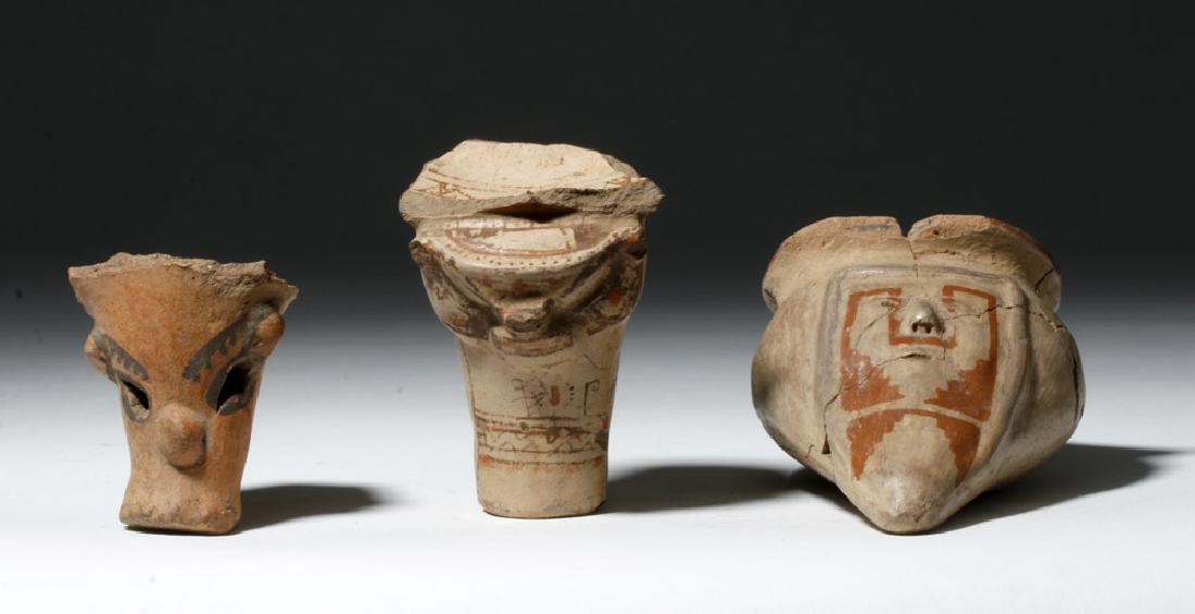 Trio of Nicoya Pottery Pieces - 2 Legs and a Vessel (1 of 6)