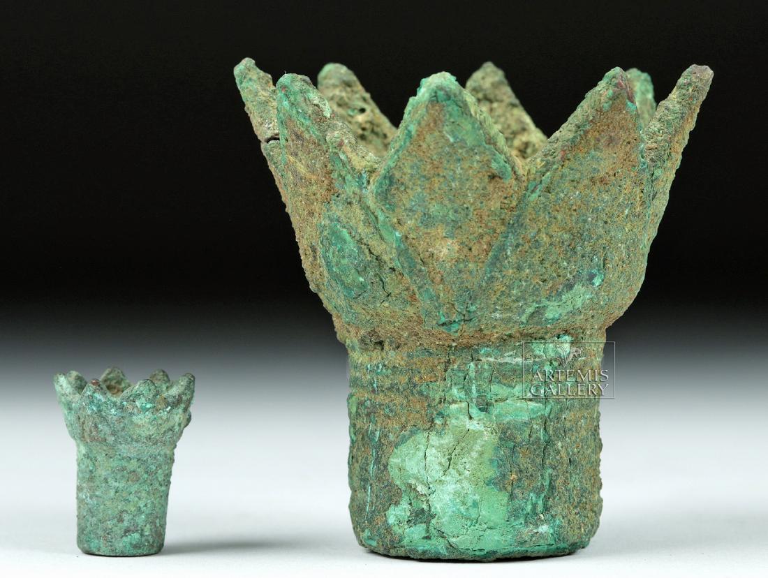 Lot of 2 Romano-Egyptian Bronze Incense Burners (1 of 6)