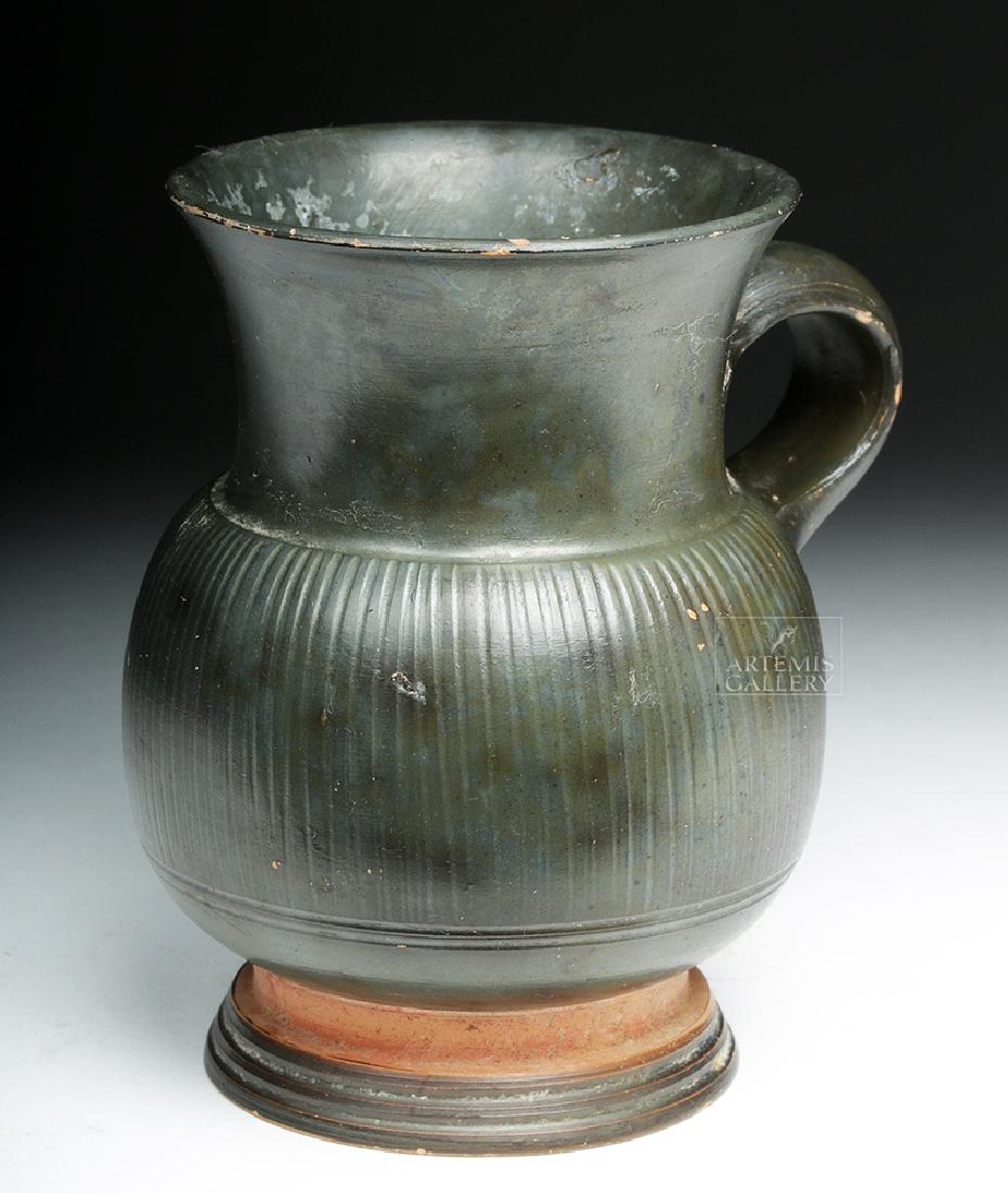 Beautiful Greek Apulian Ribbed Blackware Mug (1 of 6)