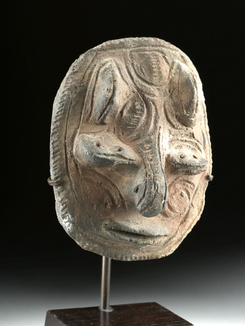 Early 20th C. Papua New Guinea Sepik Ceramic Mask (1 of 4)