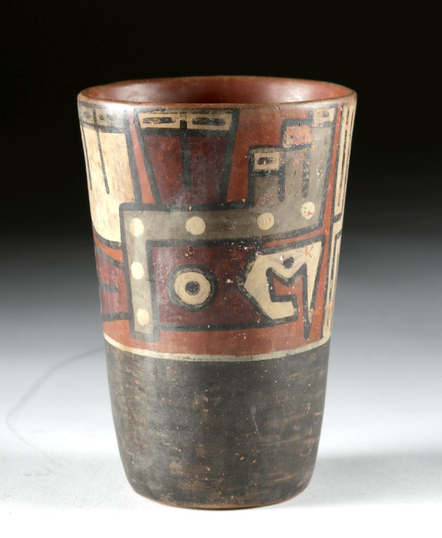 Fine Tiahuanaco Polychrome Pottery Kero w/ Birds (1 of 6)
