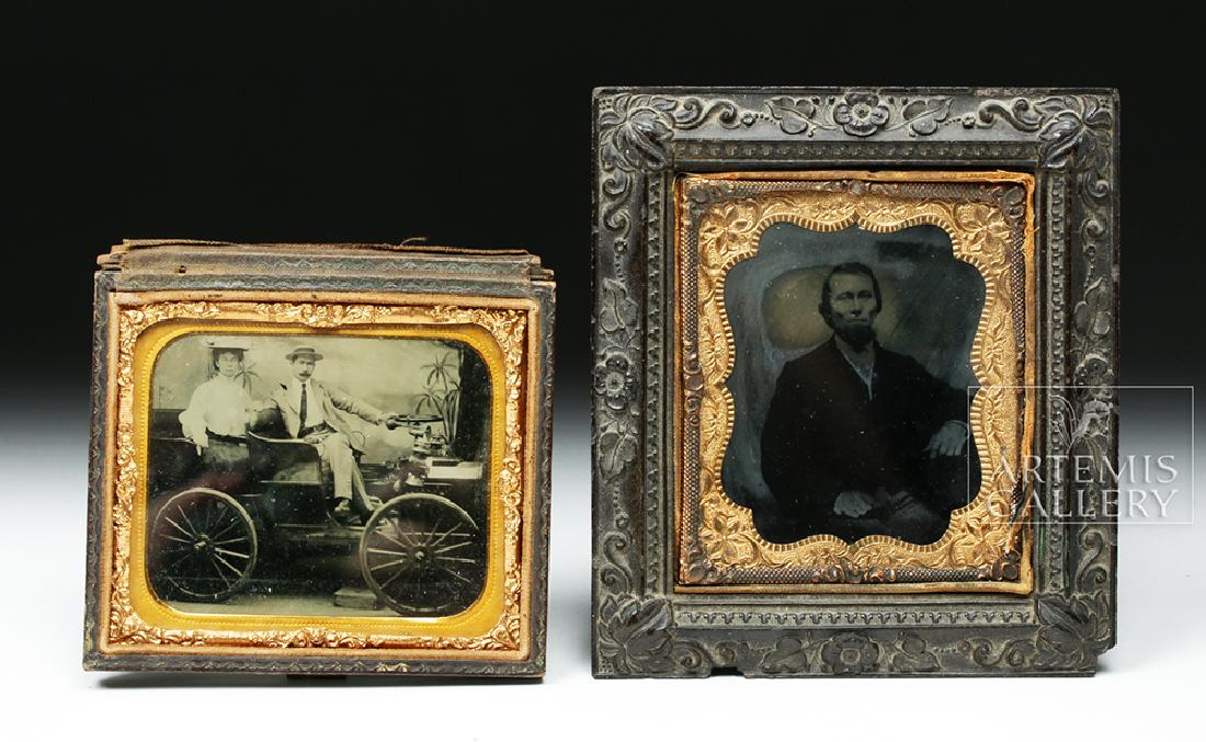 Pair of 19th C. Antique Ambrotype Photographs (1 of 3)