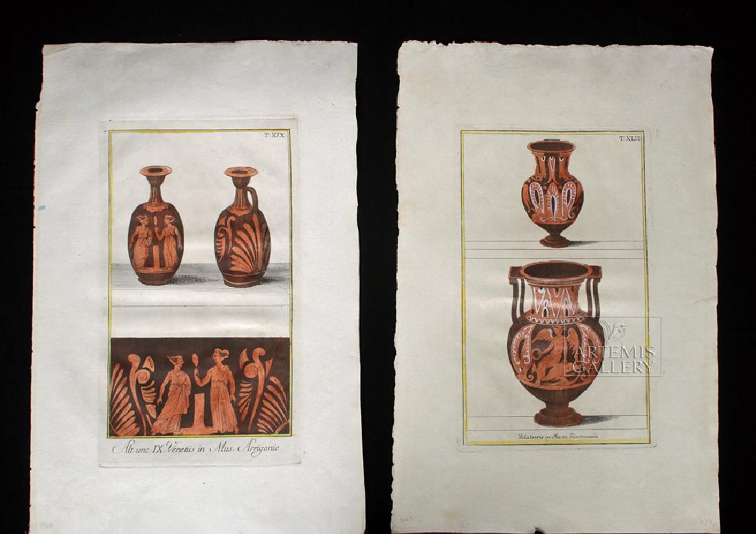 18th C. Hand-Colored Engravings of Ancient Pottery: 100% of the Hammer price of all lots sold in this auction will be donated to the Walk to End Alzheimer's Disease, the world's largest event to raise awareness and funds for Alzheimer's care, support a