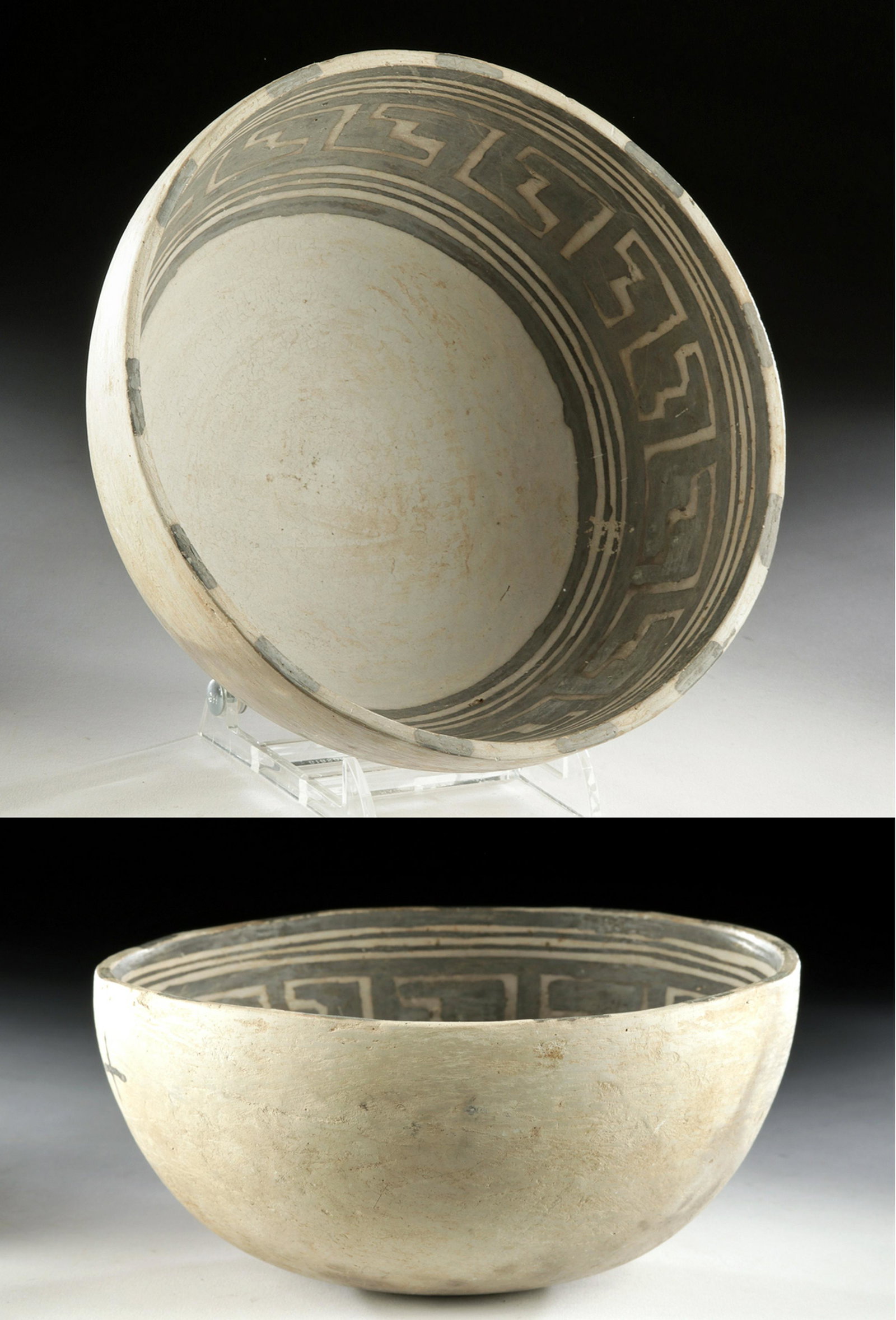Anasazi Pottery Bowl - Mesa Verde Museum: Native American, Southwestern USA, central Arizona to the Rio Grande Valley, New Mexico, Salado Culture, Ancestral Puebloan (Anasazi), ca. 1275 to 1450 CE. A beautiful coil-and-scrape made bowl, its s