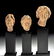 Lot of 3 Greek Canosan Pottery Heads of Goddesses