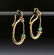 Lot of 2 Matched Roman Gold & Glass Bead Earrings - 2 g