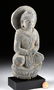 Gandharan Schist Seated Figure - Meditative Pose - 2